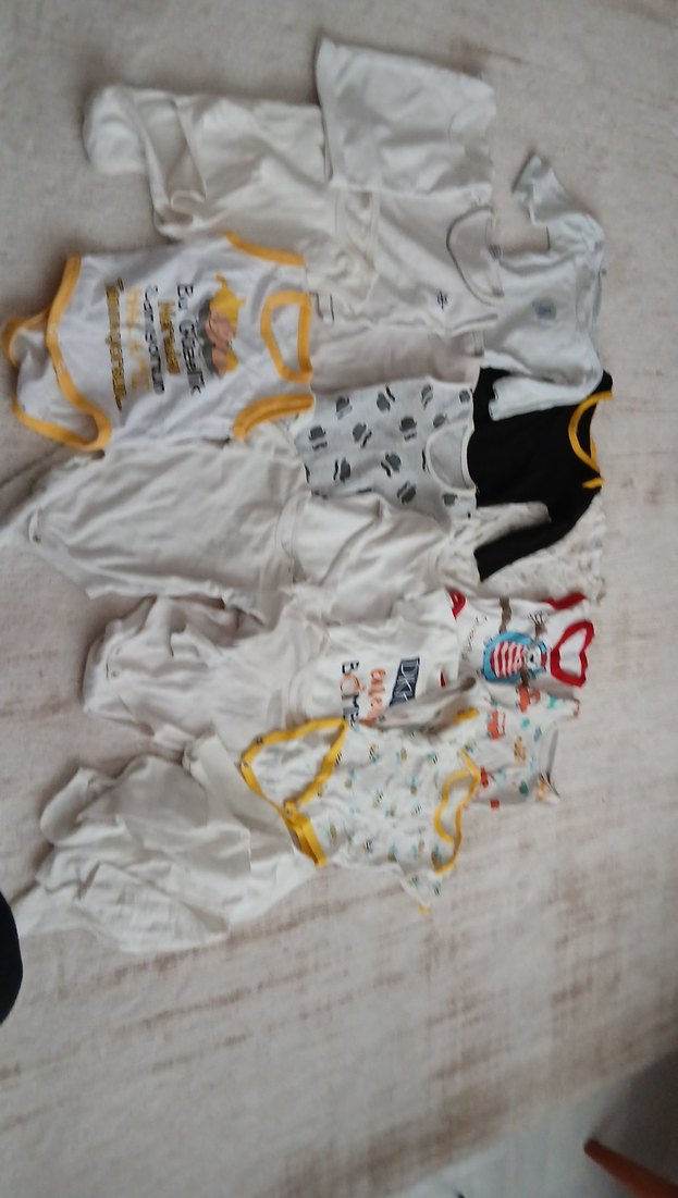 Beyaz Kısa Kollu Pamuklu Erkek Bebek Body - Görsel 3