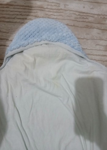 Mavi Nakışlı Bebek Battaniyesi kundak - Görsel 2