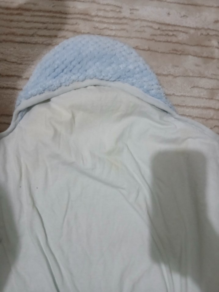 Mavi Nakışlı Bebek Battaniyesi kundak - Görsel 2