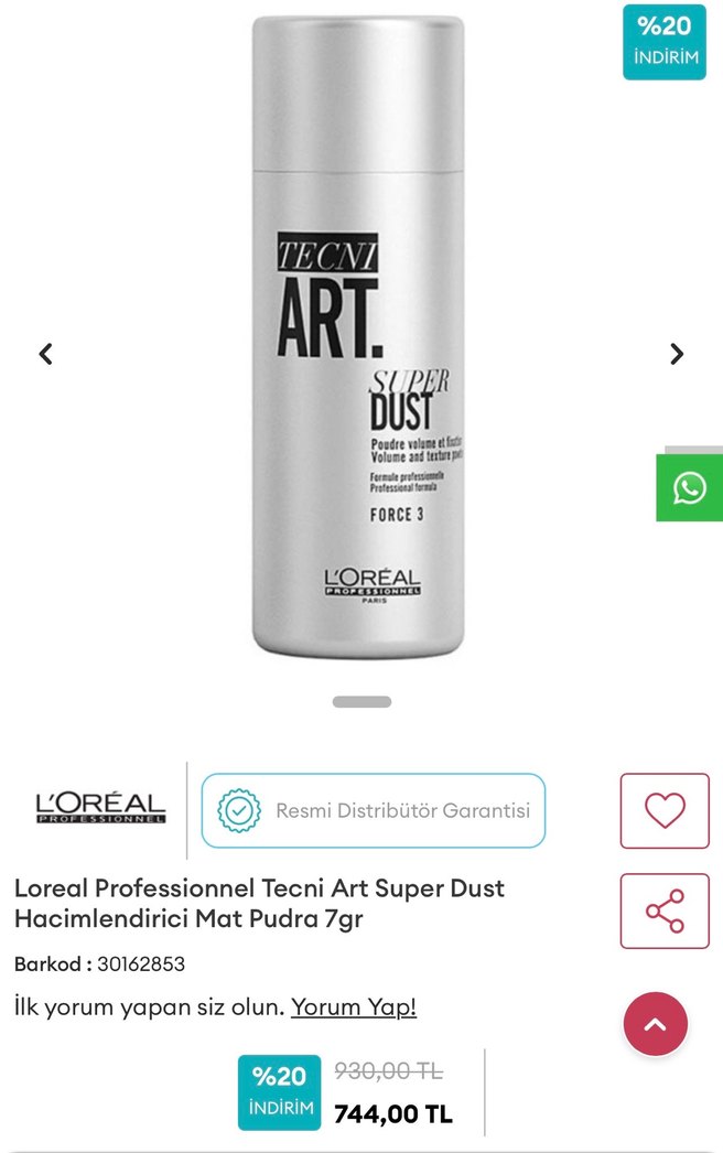 L'Oreal Professional Tecni Art Super Dust Hacimlendirici Pudra - Görsel 4