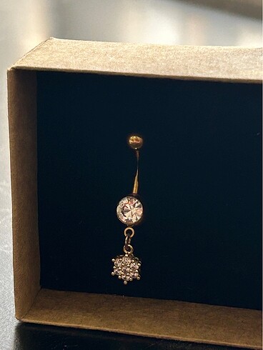 Taşlı Sallantılı Göbek Piercing - Görsel 2