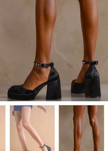 Siyah Tokalı Platform Topuklu - Görsel 6