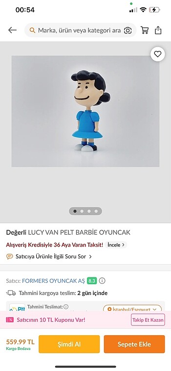 Lucy Van pelt barbie oyuncak