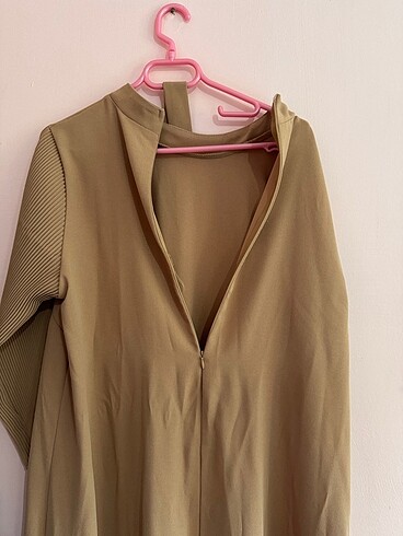 48 Beden camel Renk Elbise