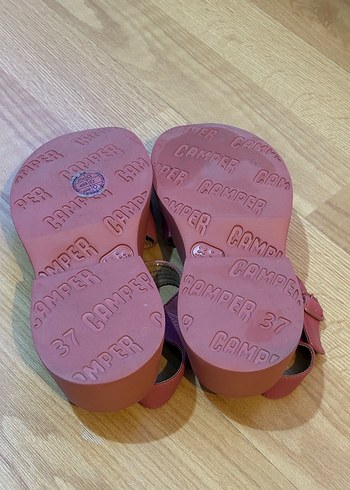 37 Beden Camper Kadın Pembe Deri Platform Topuklu Sandalet