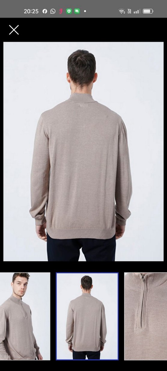 Gri Fermuarlı Erkek Sweatshirt - Görsel 3