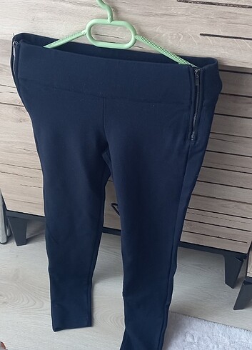 s Beden lacivert Renk zara yan fermuarlı tayt