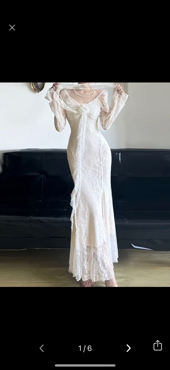 Fransız Dantel Elbise - Görsel 4