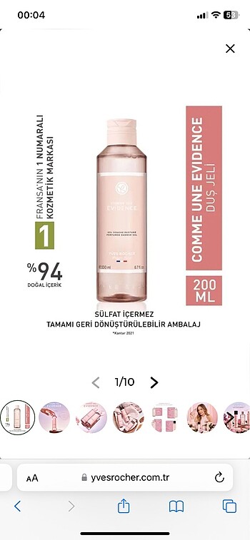 Yves Rocher Duş Jeli
