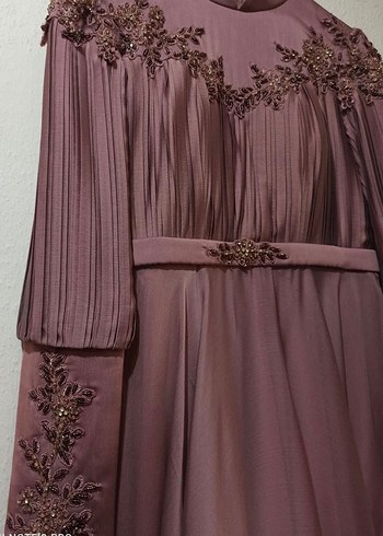 Uzun Kollu Abiye Elbise - Görsel 4