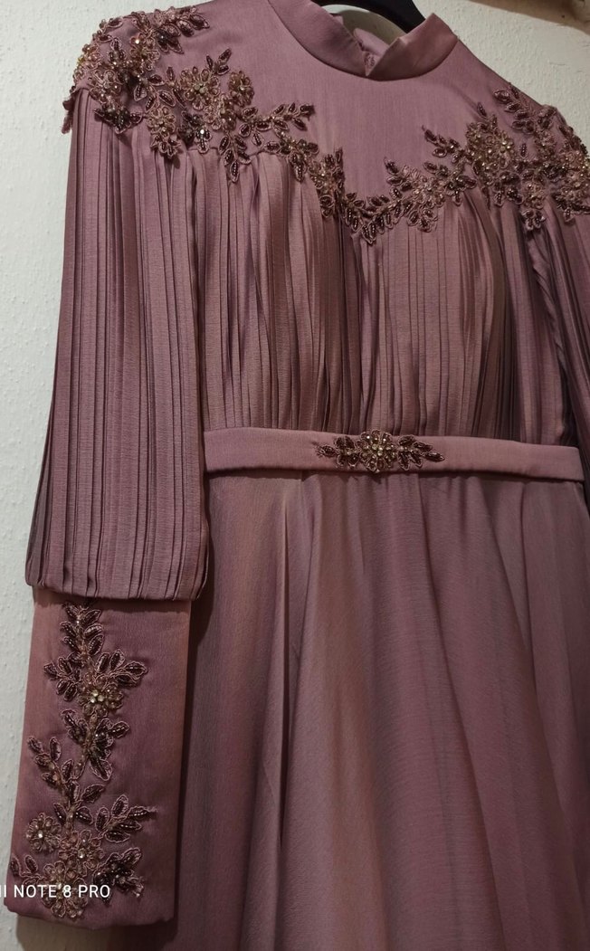 Uzun Kollu Abiye Elbise - Görsel 4