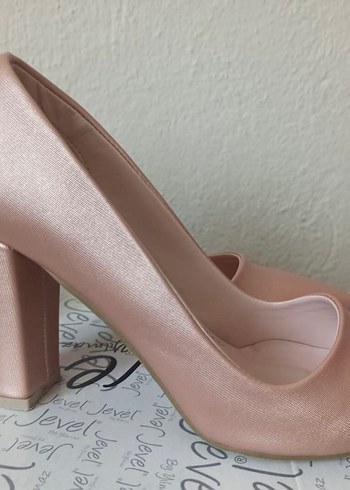 Pembe Saten Stiletto Kadın Ayakkabı - Görsel 4