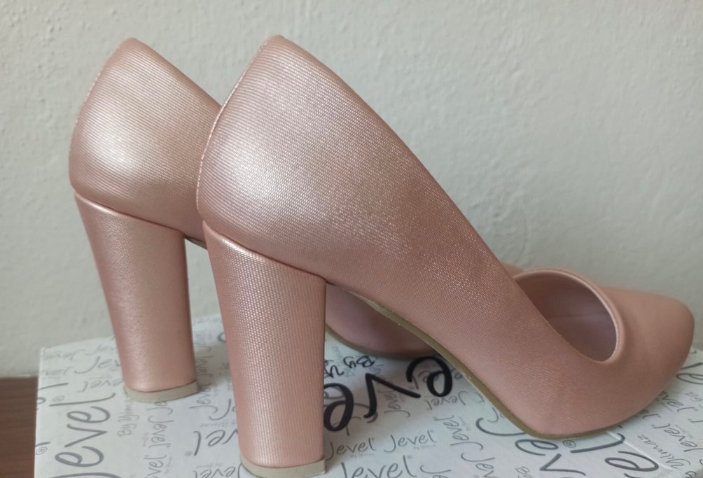 Pembe Saten Stiletto Kadın Ayakkabı - Görsel 5