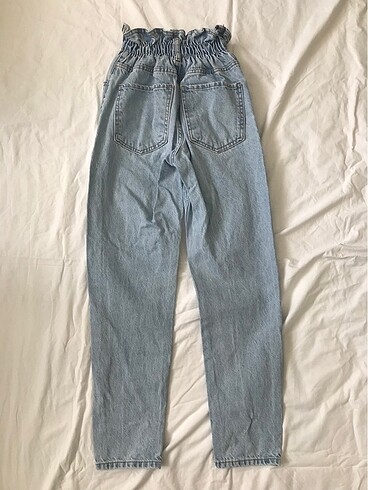 Beli Büzgülü Kot Pantolon - Görsel 2