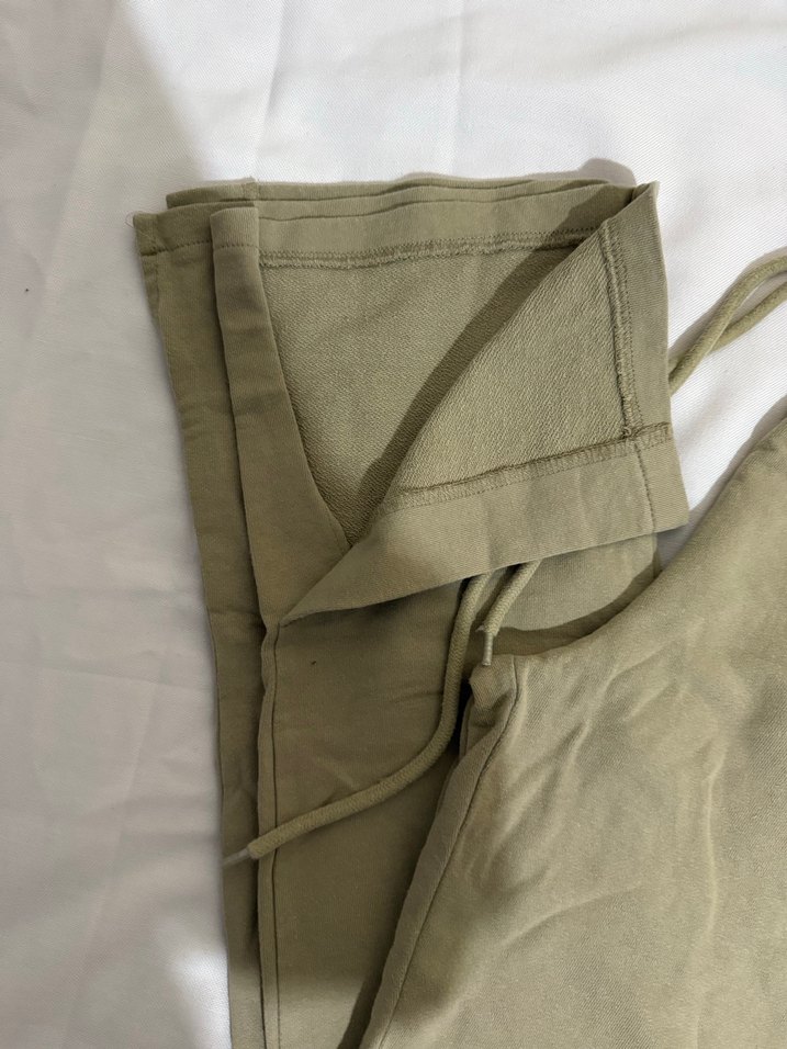 Bej Keten Midi Kadın Eşofman - Görsel 3