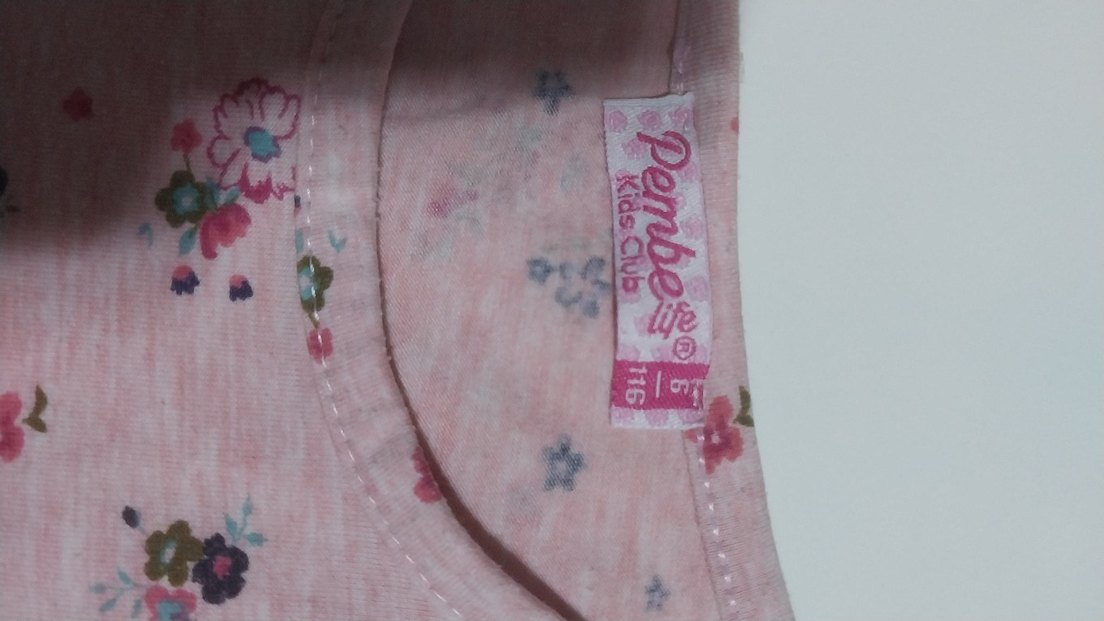 Pembe Çiçekli Fırfırlı Kız Elbisesi - Görsel 3