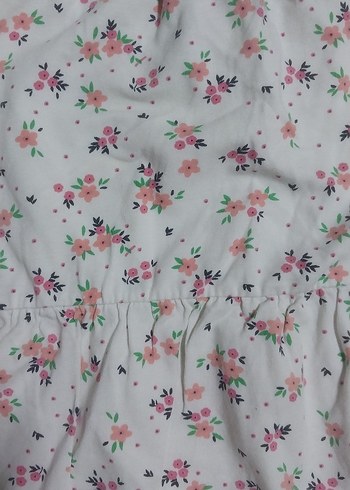 Kız Çocuk Pamuklu Çiçekli Bohem Elbise - Görsel 2