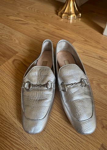 Klasik Bej Deri Tokalı Kadın Loafer - Görsel 2