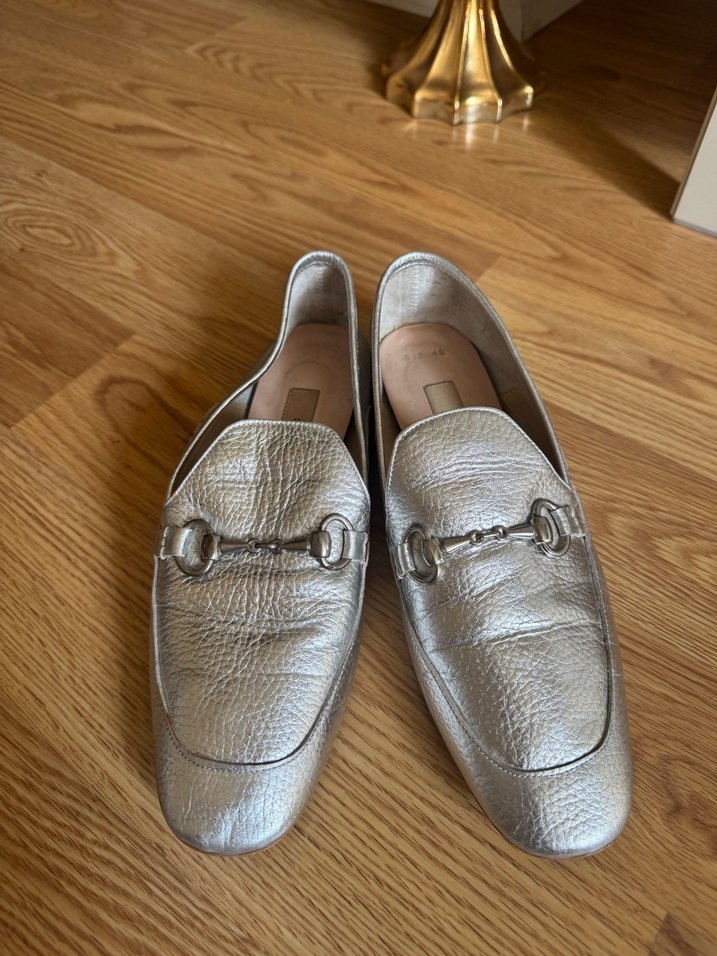 Klasik Bej Deri Tokalı Kadın Loafer - Görsel 2