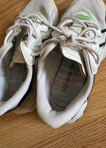 Beyaz Bağcıklı Kadın Spor Ayakkabı - Görsel 4