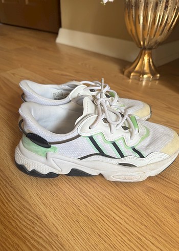 Beyaz Bağcıklı Kadın Spor Ayakkabı - Görsel 2