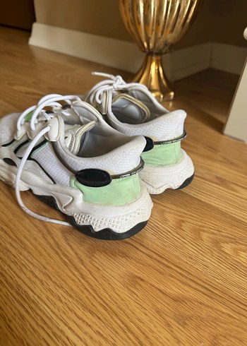 Beyaz Bağcıklı Kadın Spor Ayakkabı - Görsel 5