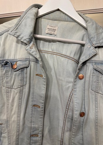 Gri Düğmeli Kadın Denim Ceket - Görsel 2