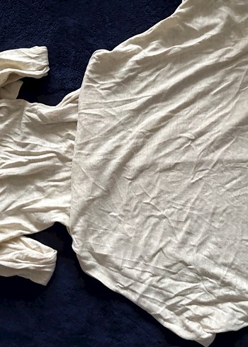 Bej Midi Hamile Eteği Kemerli Rahat Kesim - Görsel 3