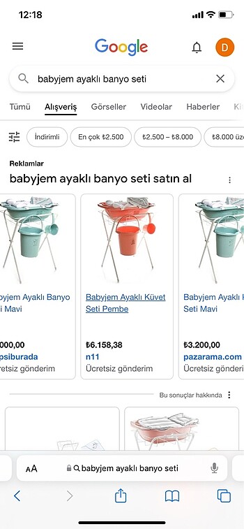 BabyJem bebek banyo seti