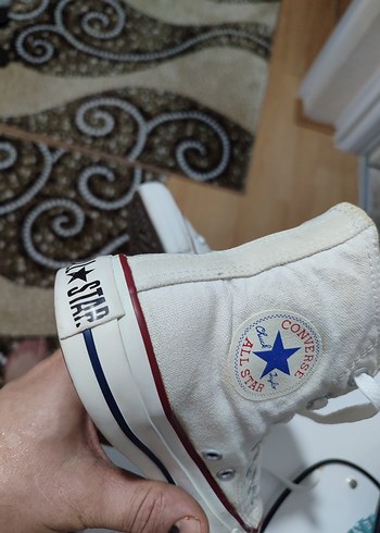 35,5 Beden beyaz Renk Beyaz Elastik Bağcıklı Converse