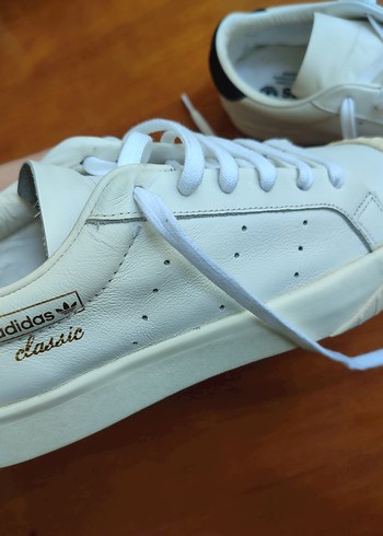 Beyaz Bağcıklı orjinal Adidas Spor Ayakkabı - Görsel 5