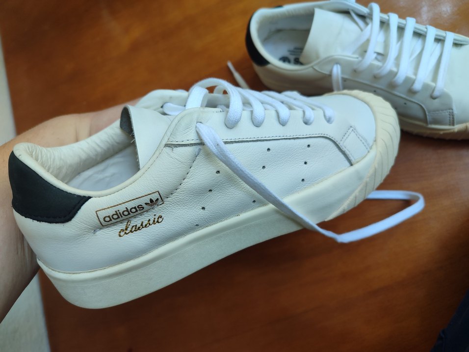 Beyaz Bağcıklı orjinal Adidas Spor Ayakkabı - Görsel 5