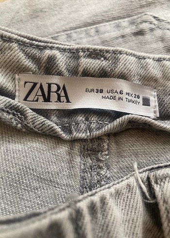 38 Beden gri Renk Zara Gri Kadın Kot Pantolon