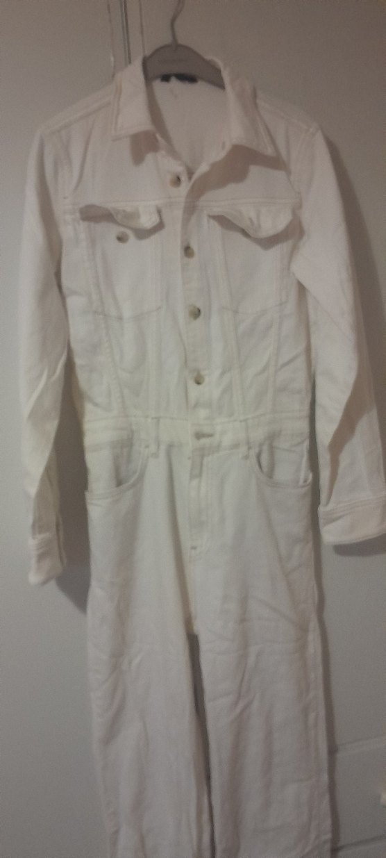 krem Kadın Keten Uzun Tulum - Görsel 5