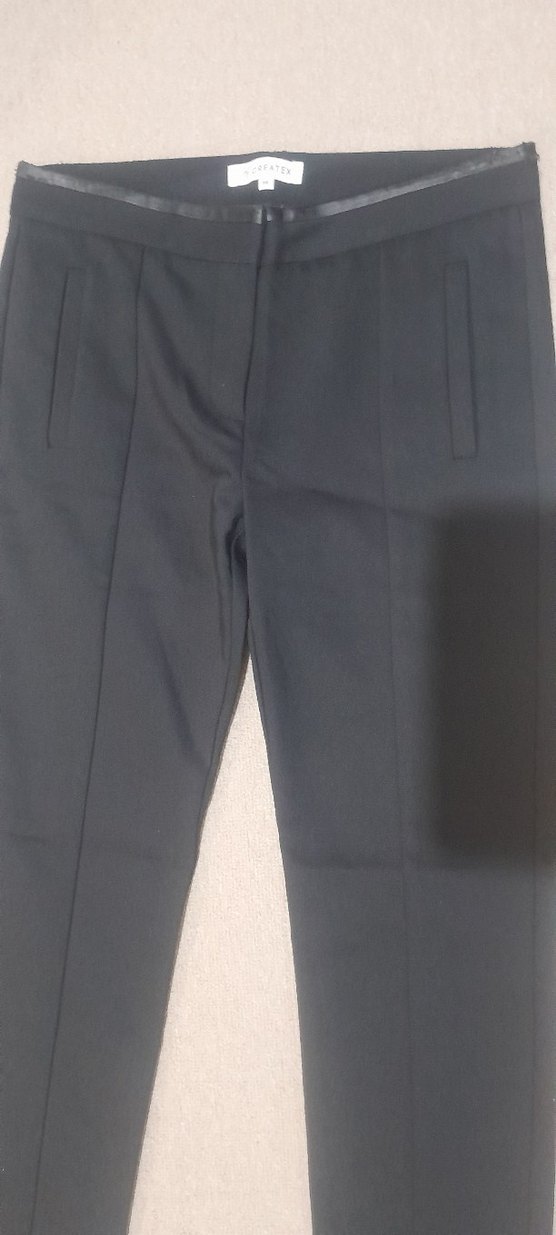 Siyah Kadın Kumaş Pantolon Kemerli - Görsel 2