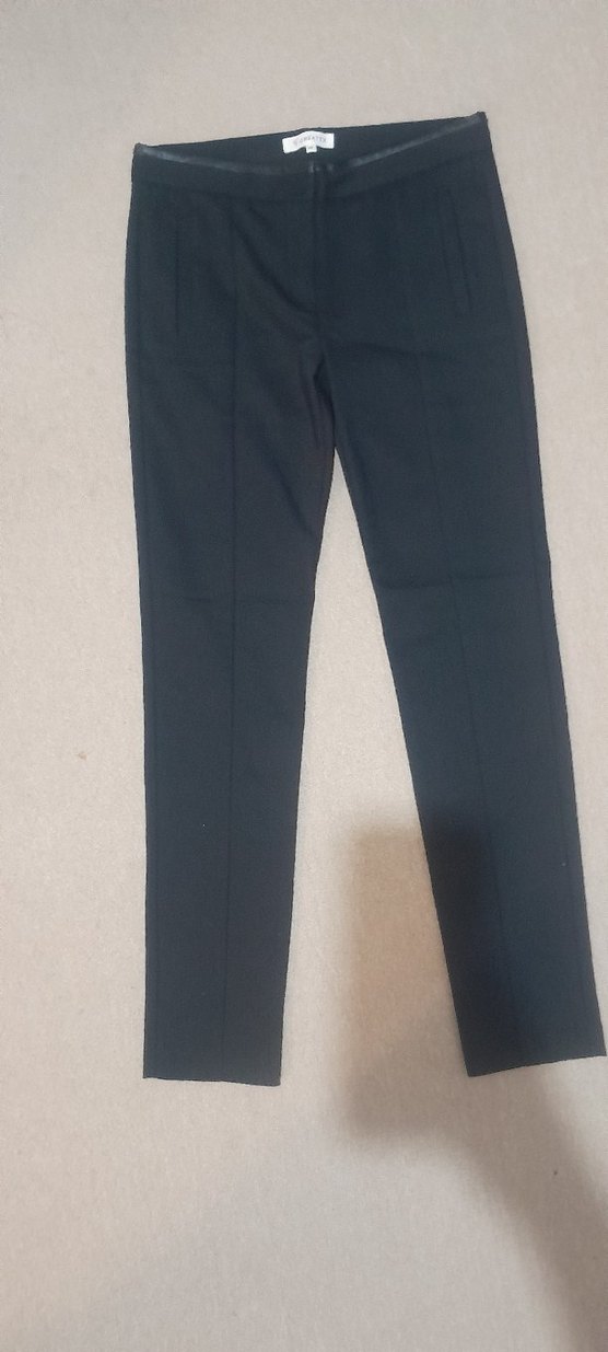 Siyah Kadın Kumaş Pantolon Kemerli - Görsel 3