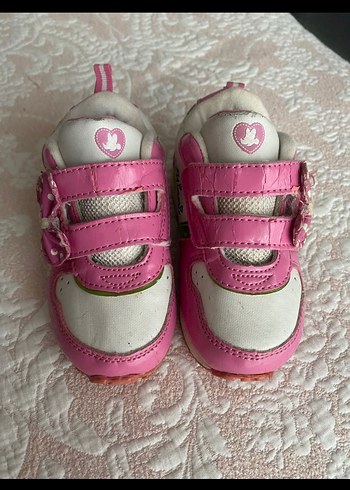Kız Çocuk Pembe Cırt Cırtlı Spor Ayakkabı - Görsel 3