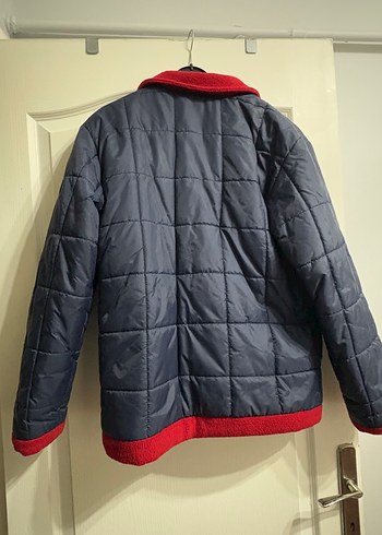 m Beden Koyu Mavi Unisex Oversize Mont
