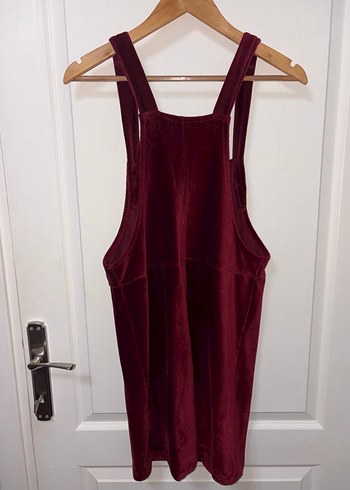 Bordo Süet Koton Salopet Elbise - Görsel 2