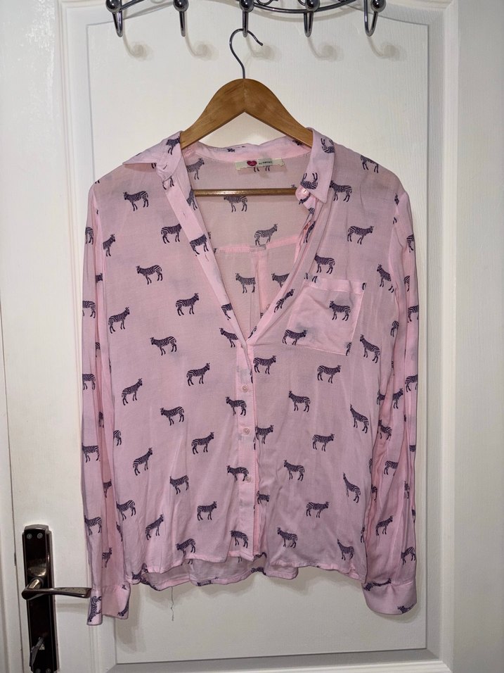 Koton Pembe Şifon Gömlek - Görsel 2