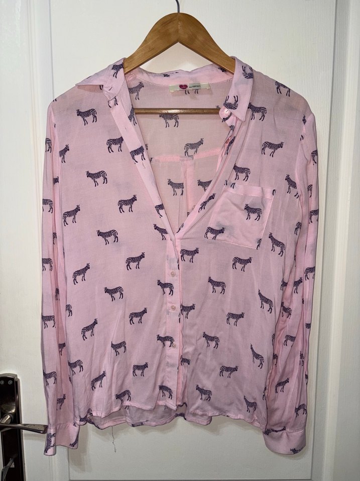 Koton Pembe Şifon Gömlek - Görsel 3