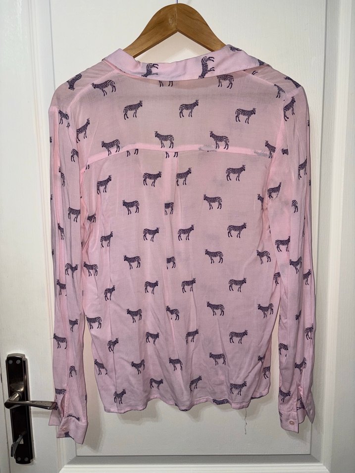 Koton Pembe Şifon Gömlek - Görsel 4