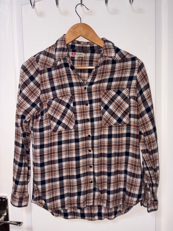 Düğmeli Uzun Kollu Kadın Oduncu Gömlek - Görsel 2