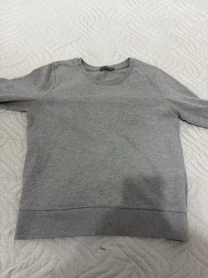Gri Calvin Klein Kadın Sweatshirt - Görsel 4