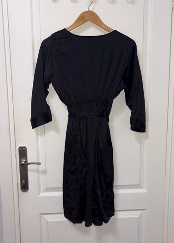 Siyah Midi Gece Elbisesi - Görsel 3