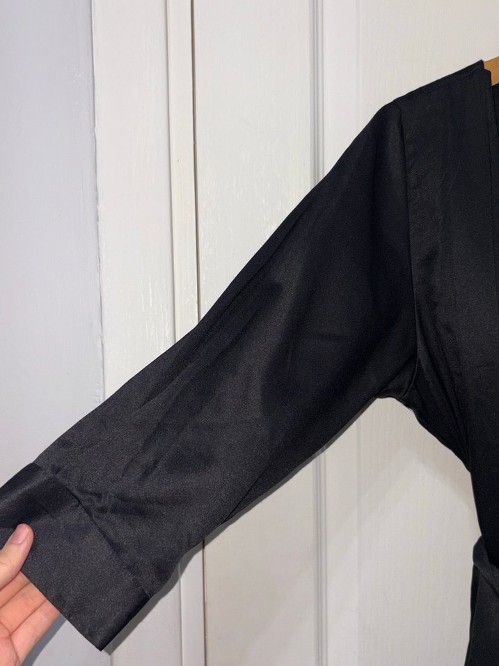 Siyah Midi Gece Elbisesi - Görsel 4