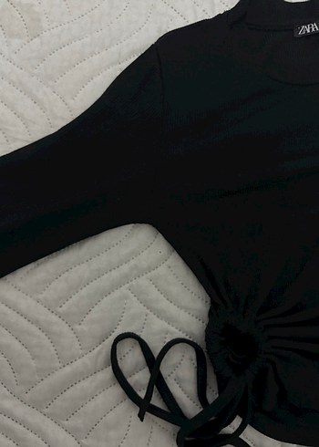 Siyah Zara Uzun Kollu Tişört - Görsel 5