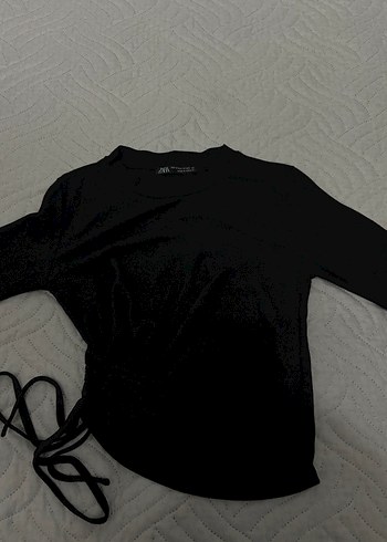 Siyah Zara Uzun Kollu Tişört - Görsel 2