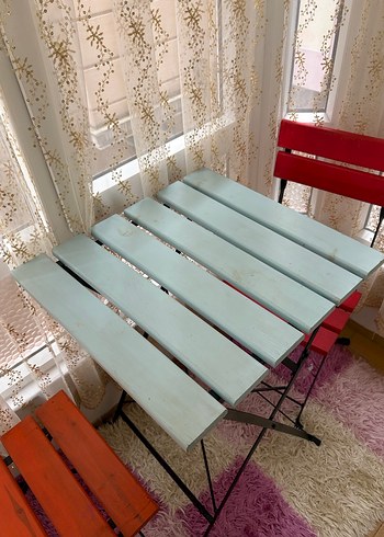 Ahşap Katlanır Masa Takımı - Görsel 4