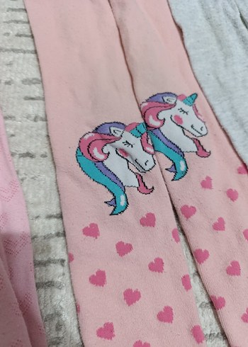9 Yaş Beden Çocuk Pamuklu Pembe Külotlu Çorap